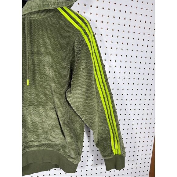 ADIDAS X Ivy Park IVP Hoodie Wild Pine Green Corduroy oversized size 2XS - Picture 5 of 8